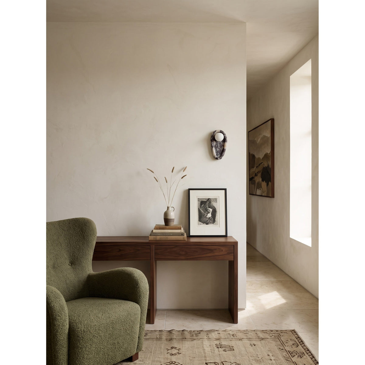 Nidus Organic Modern Marble Wall Sconce — AL-ST0174 — product view 2