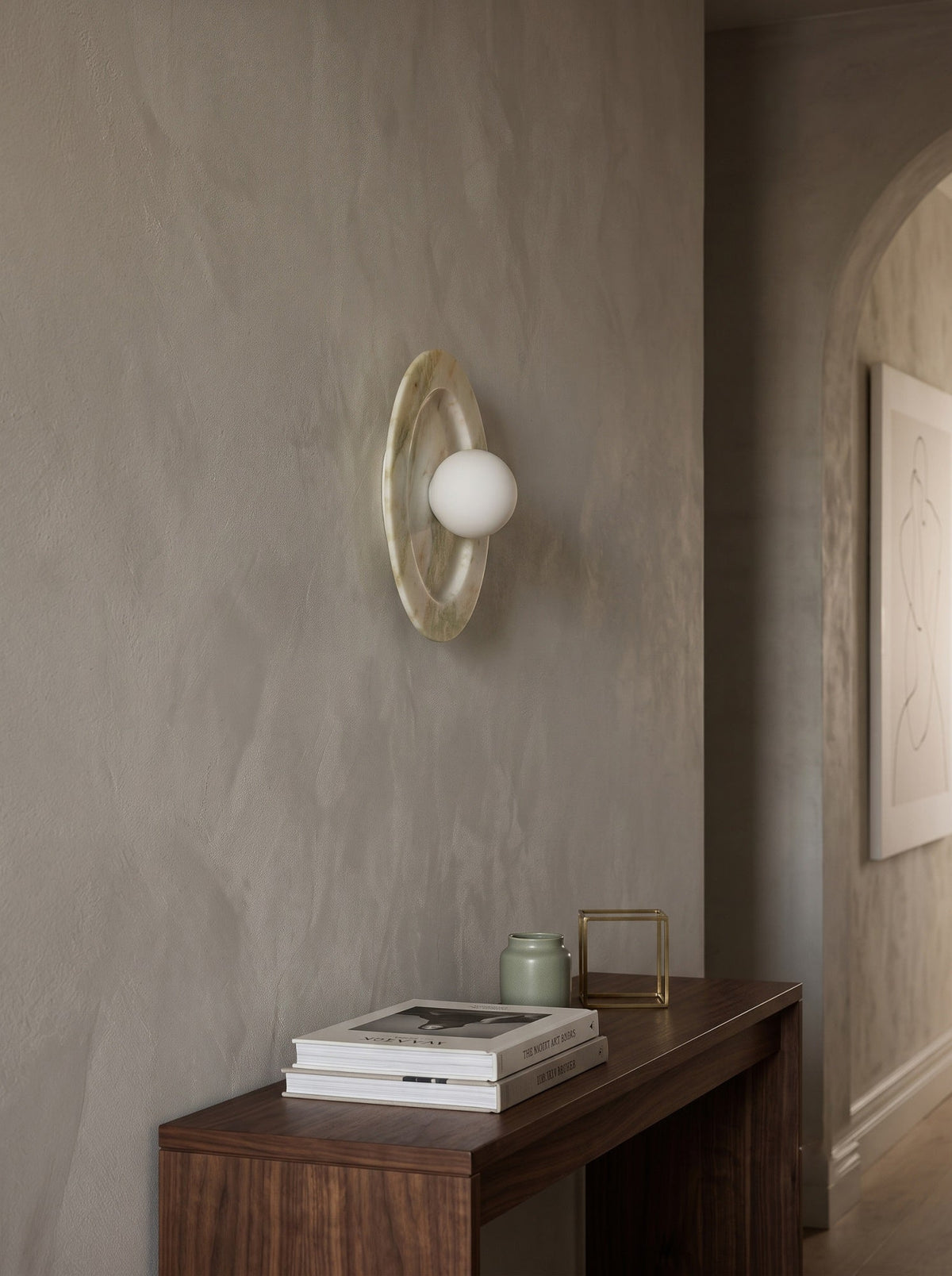 Tray Organic Modern Marble Wall Sconce — AL-ST0176 — product view 2