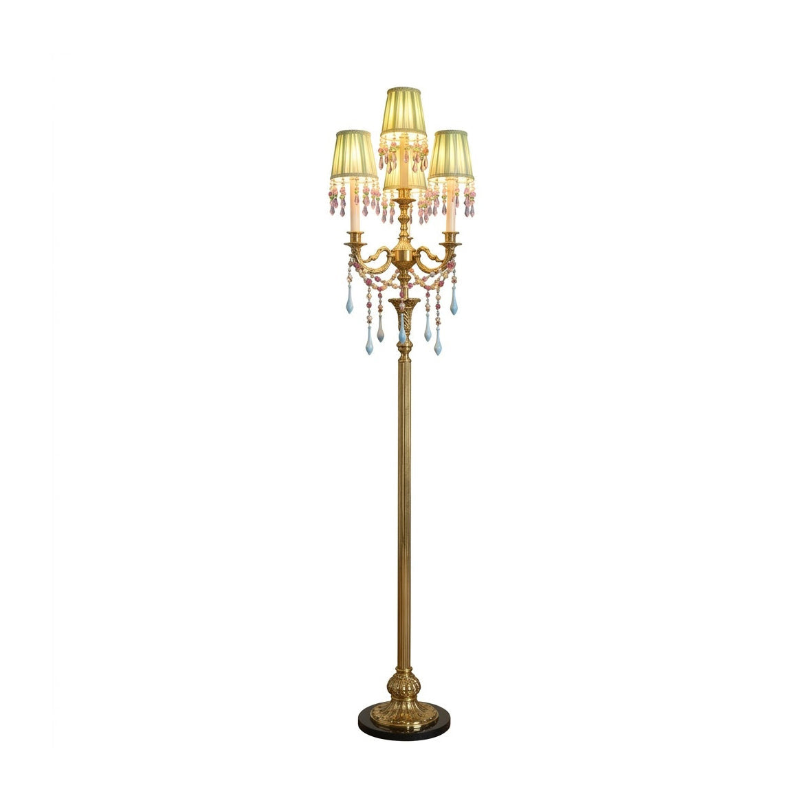 Carins Pleated Marble Floor Lamp — AL-ST0181 — product view 4