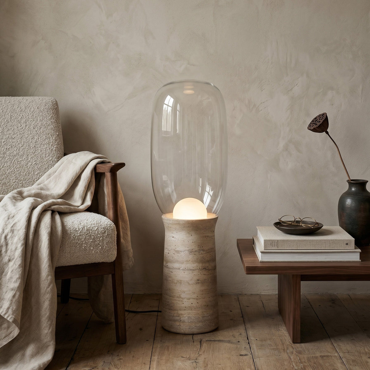 Torch Marble LED Floor Lamp — AL-ST0183 — product view 1
