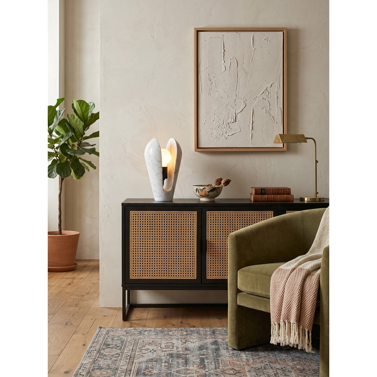 Victoire Art Deco Marble Table Lamp — AL-ST0184 — product view 1