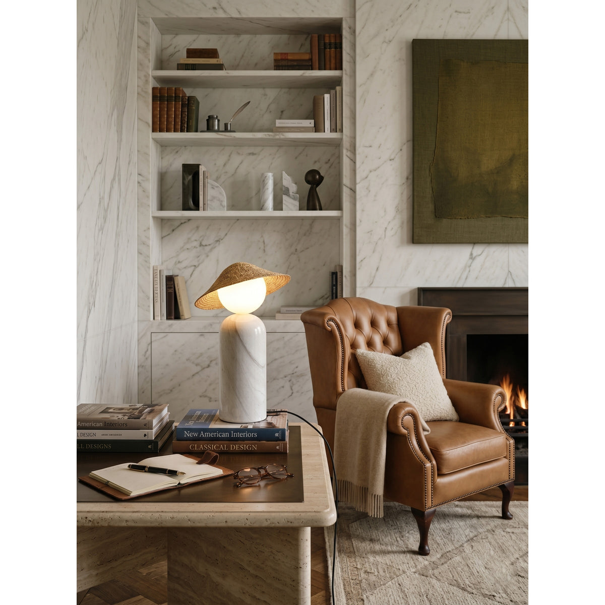 Theros Marble Globe Table Lamp — AL-ST0187 — product view 2