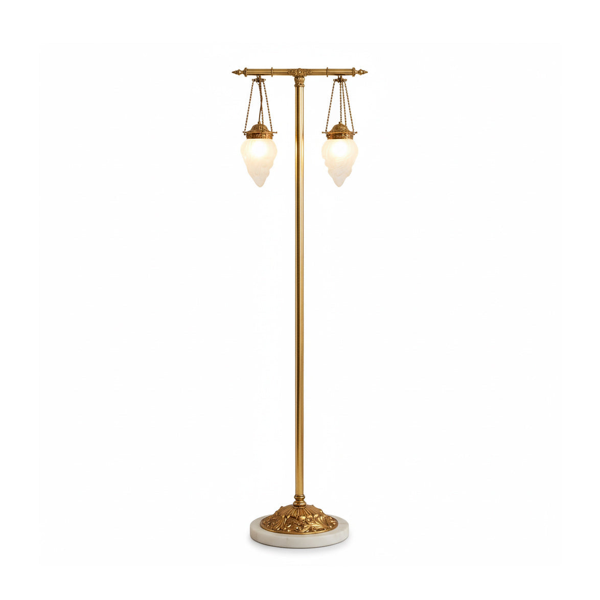 Priest Brass Floor Lamp with Marble Base — AL-ST0191 — product view 4