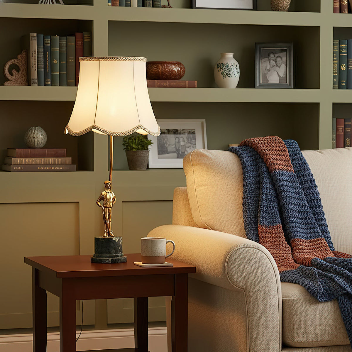 Ellie Brass Table Lamp with Marble Base — AL-ST0195 — product view 1