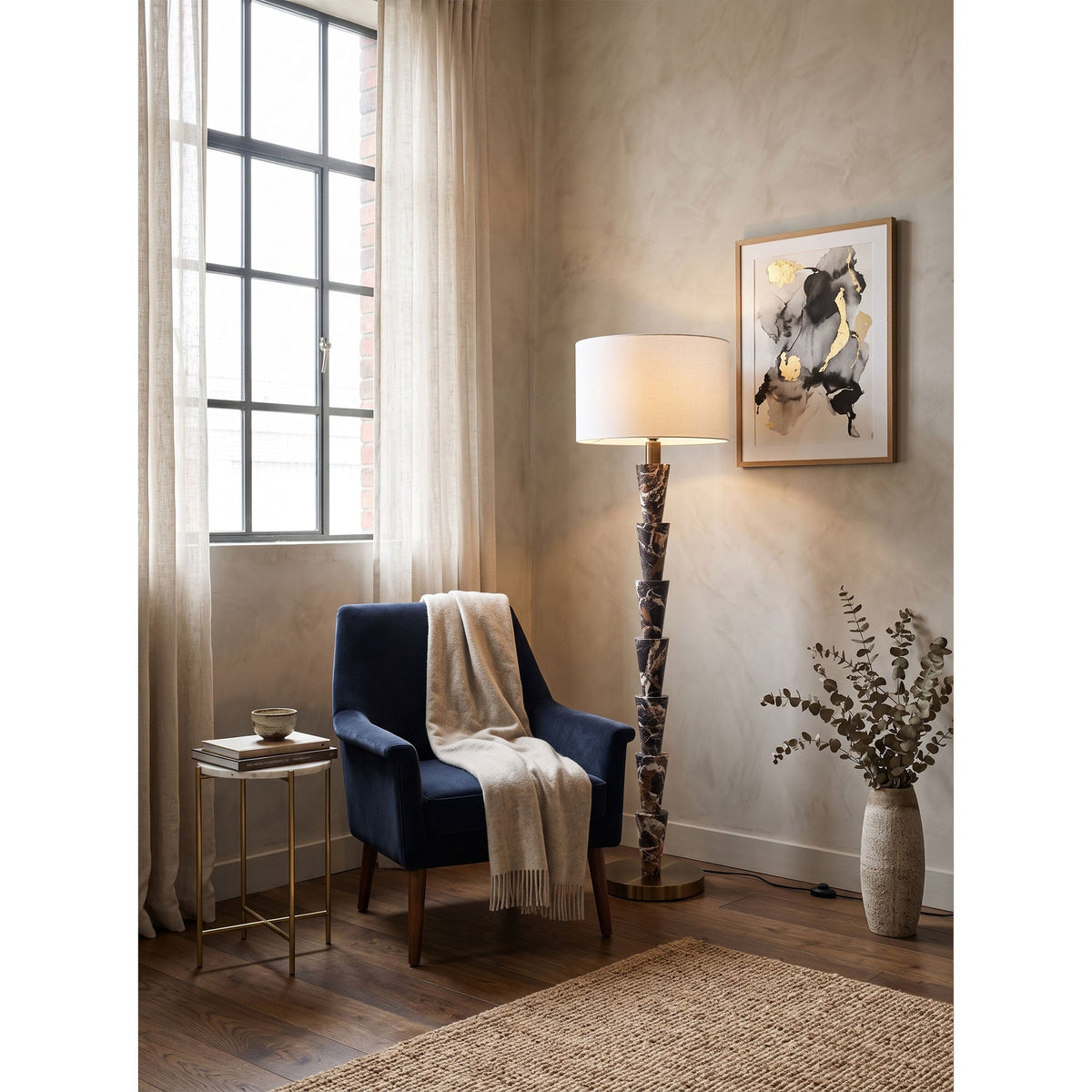 Nizwa Traditional Marble Floor Lamp — AL-ST0199 — product view 2