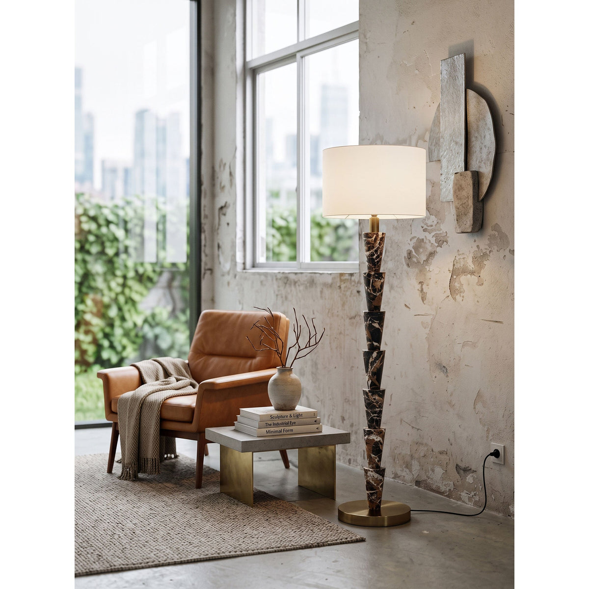 Nizwa Traditional Marble Floor Lamp — AL-ST0199 — product view 3