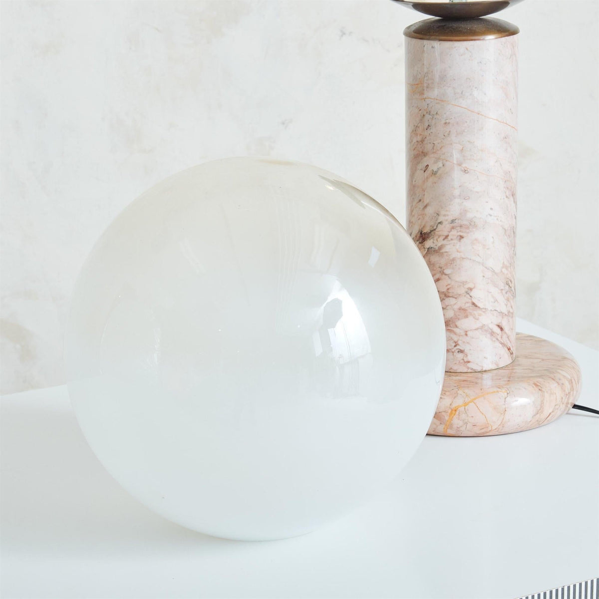 Lilly Pink Marble Traditional Table Lamp — AL-ST0200 — product view 3