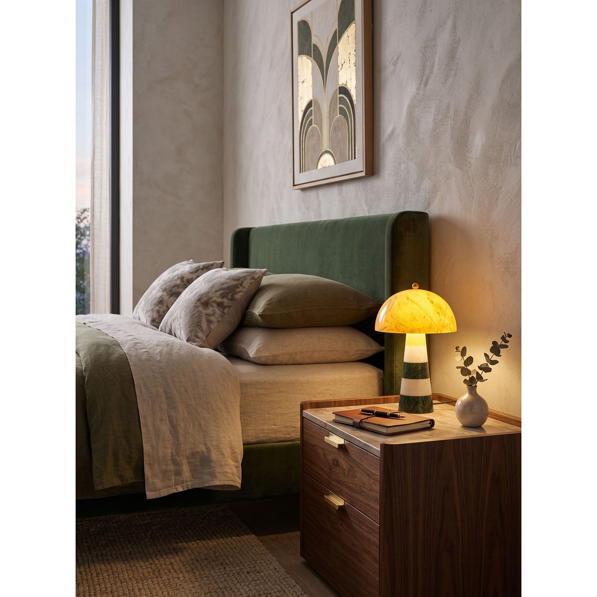 Hed Art Deco Marble Table Lamp — AL-ST0205 — product view 3
