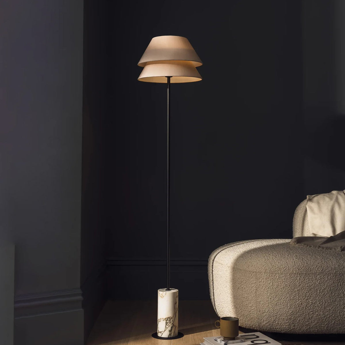 Kobi Metal Floor Lamp with Marble Base — AL-ST0207 — product view 2