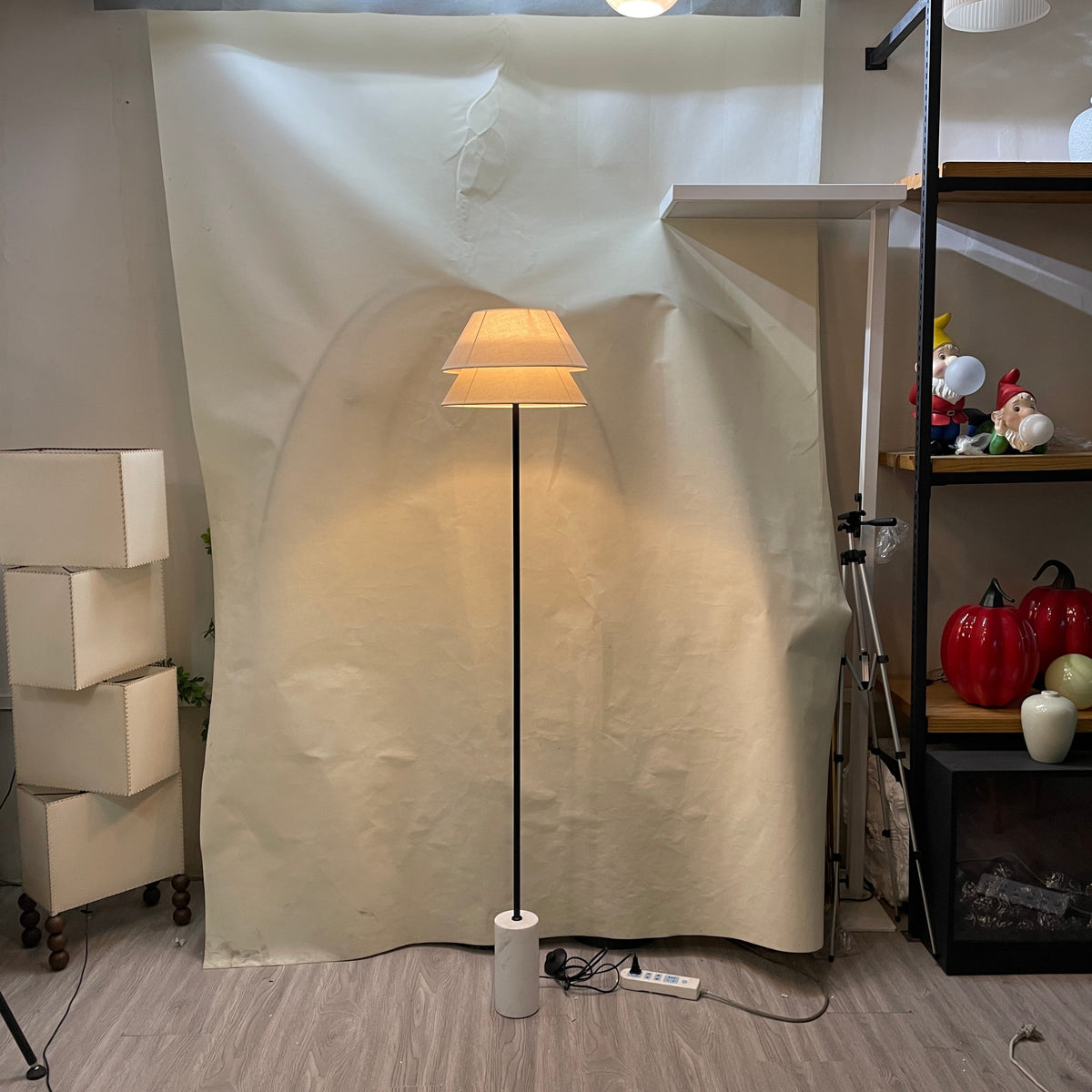 Kobi Metal Floor Lamp with Marble Base — AL-ST0207 — product view 3