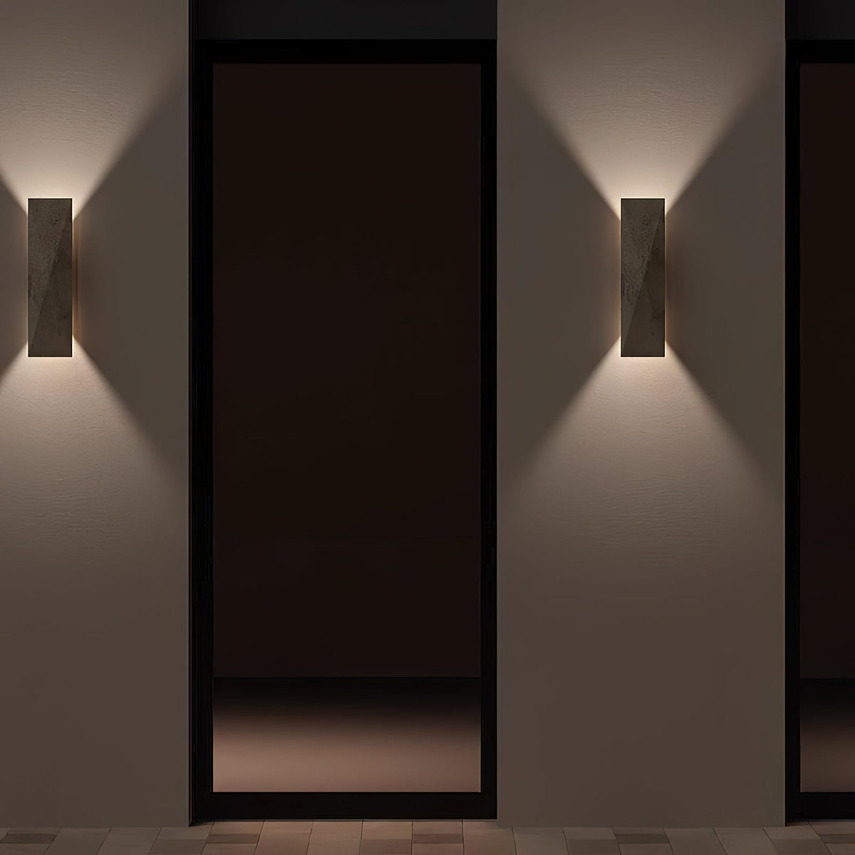 Tropez Japandi Travertine Wall Sconce — AL-ST0218 — product view 3