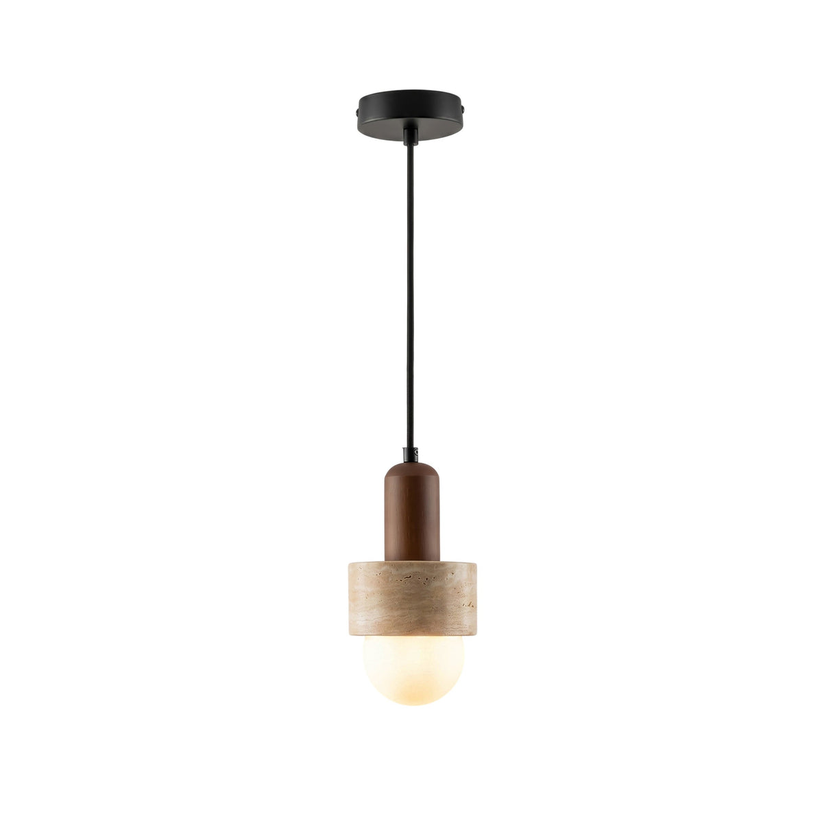 Davise Travertine Globe Pendant Light — AL-ST0239 — product view 4