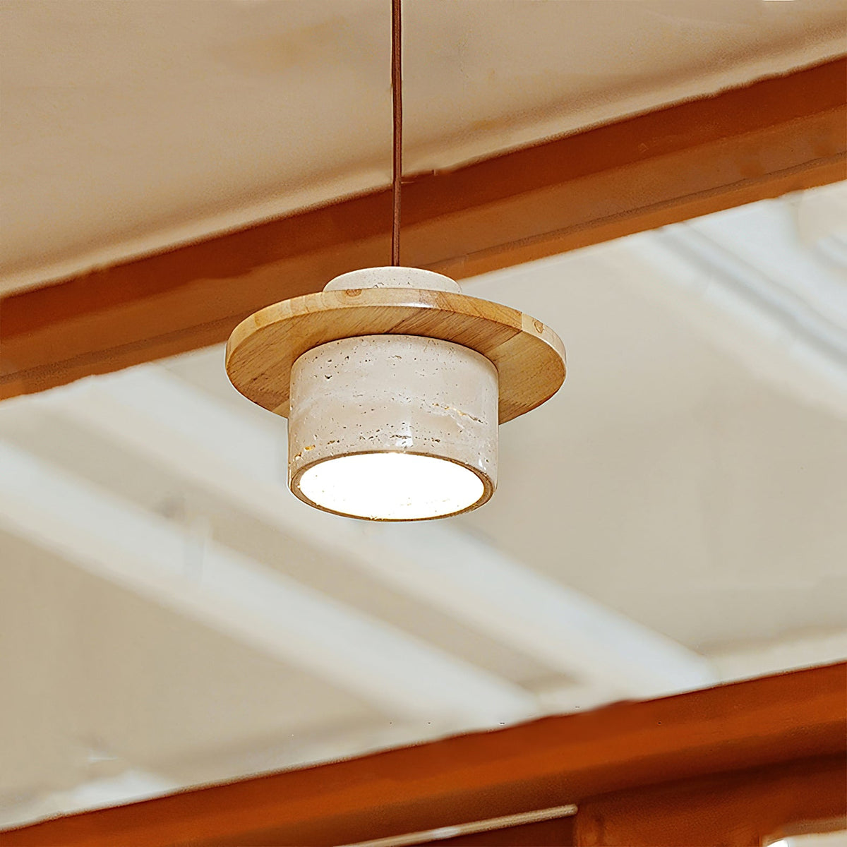 Stonova Duo Travertine Pendant Light — AL-ST0245 — product view 1