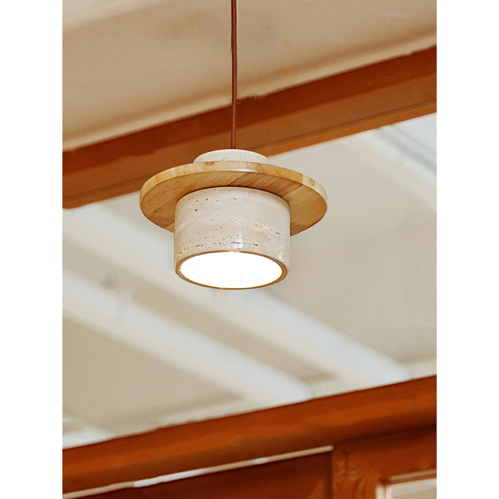 Stonova Duo Travertine Pendant Light — AL-ST0245 — product view 2