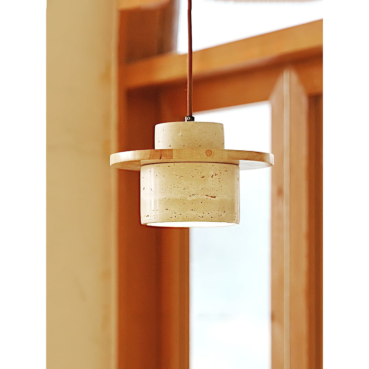 Stonova Duo Travertine Pendant Light — AL-ST0245 — product view 3