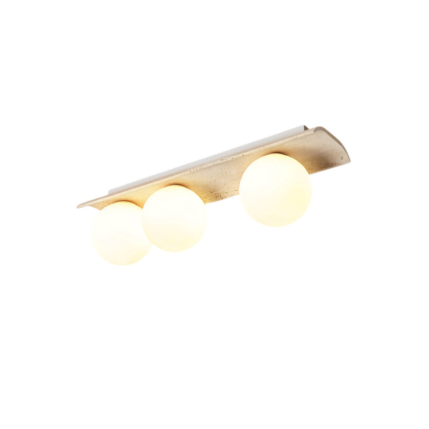 Bianca Globe Travertine Ceiling Light — AL-ST0247 — product view 2