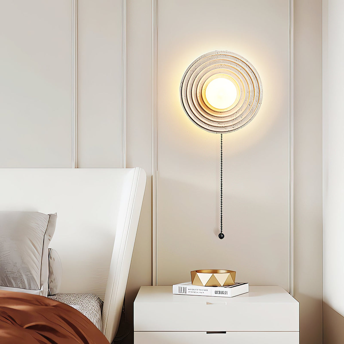 Selenitis Travertine Wall Sconce — AL-ST0253 — product view 2