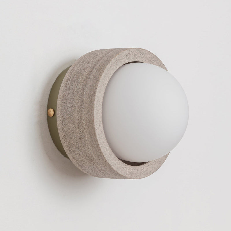 Pearla Japandi Travertine Wall Sconce — AL-ST0259 — product view 2