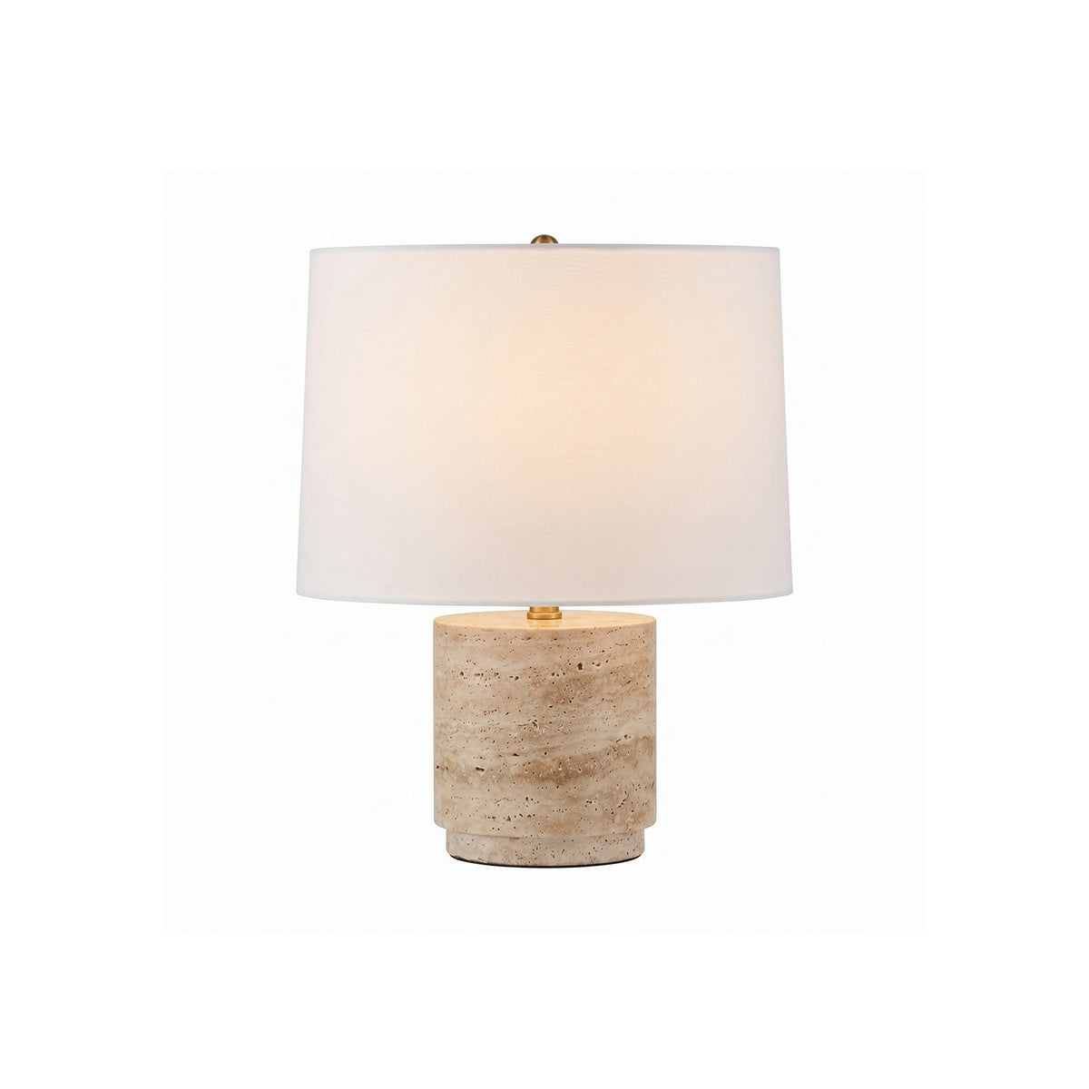 Toby Japandi Travertine Table Lamp — AL-ST0260 — product view 4
