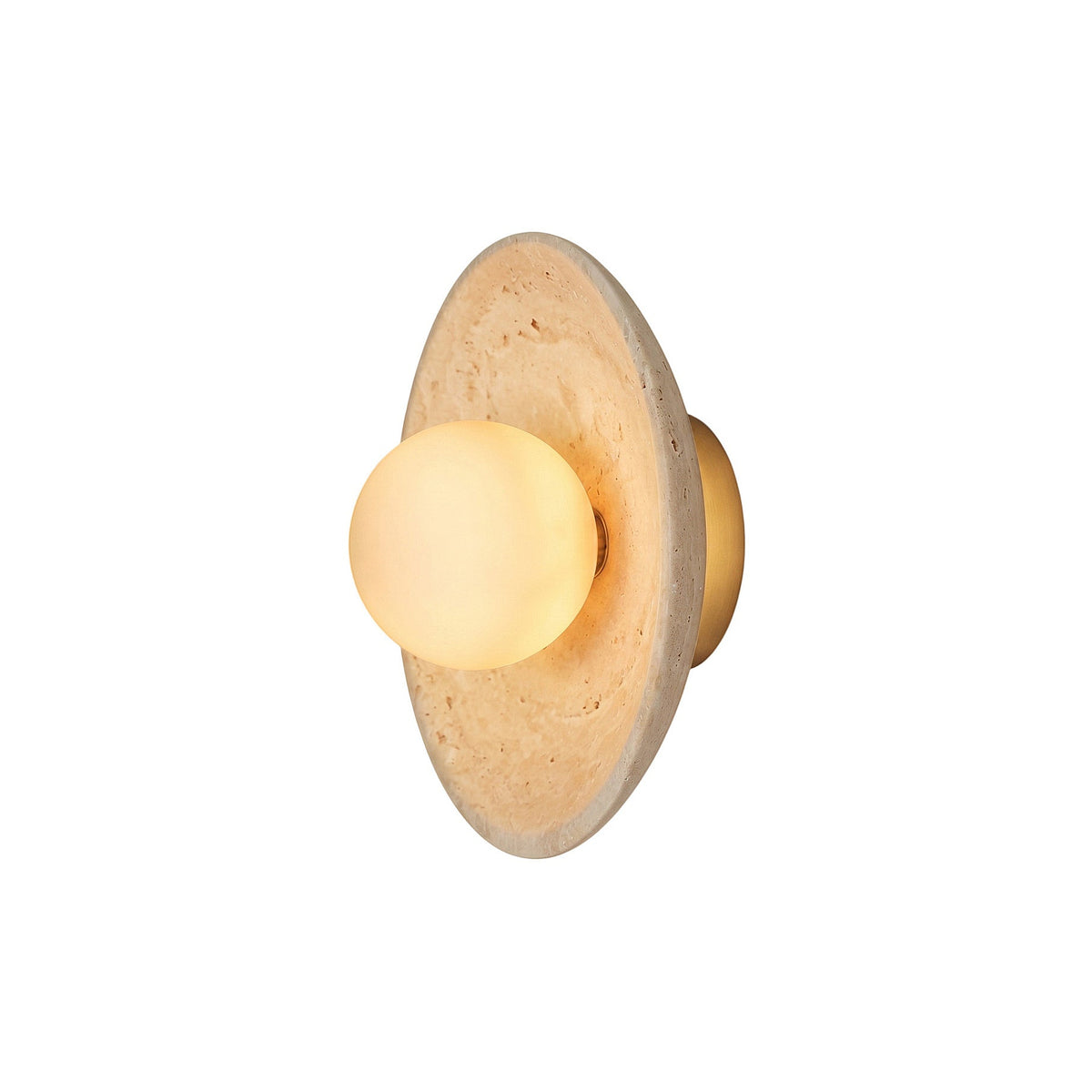 Eretoq Travertine Globe Wall Sconce — AL-ST0270 — product view 2