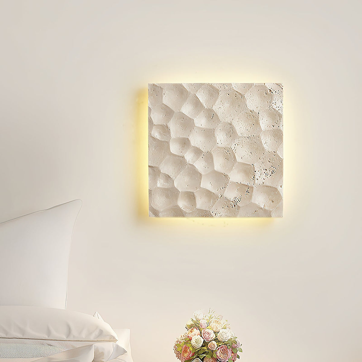 Modular Panel Travertine LED Wall Sconce — AL-ST0274 — product view 1