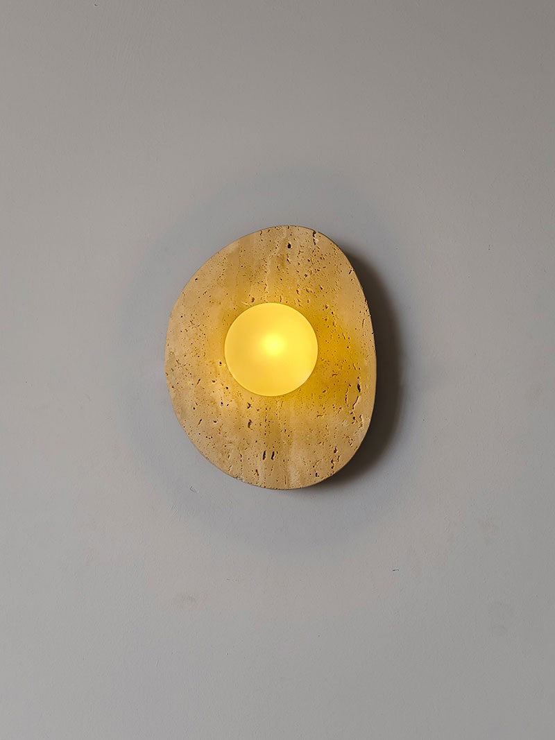Element Japandi Travertine Wall Sconce — AL-ST0283 — product view 1