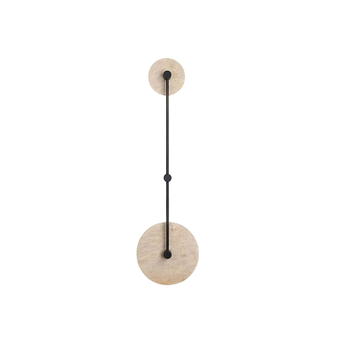 Twin Disc Travertine LED Wall Sconce — AL-ST0285 — product view 3