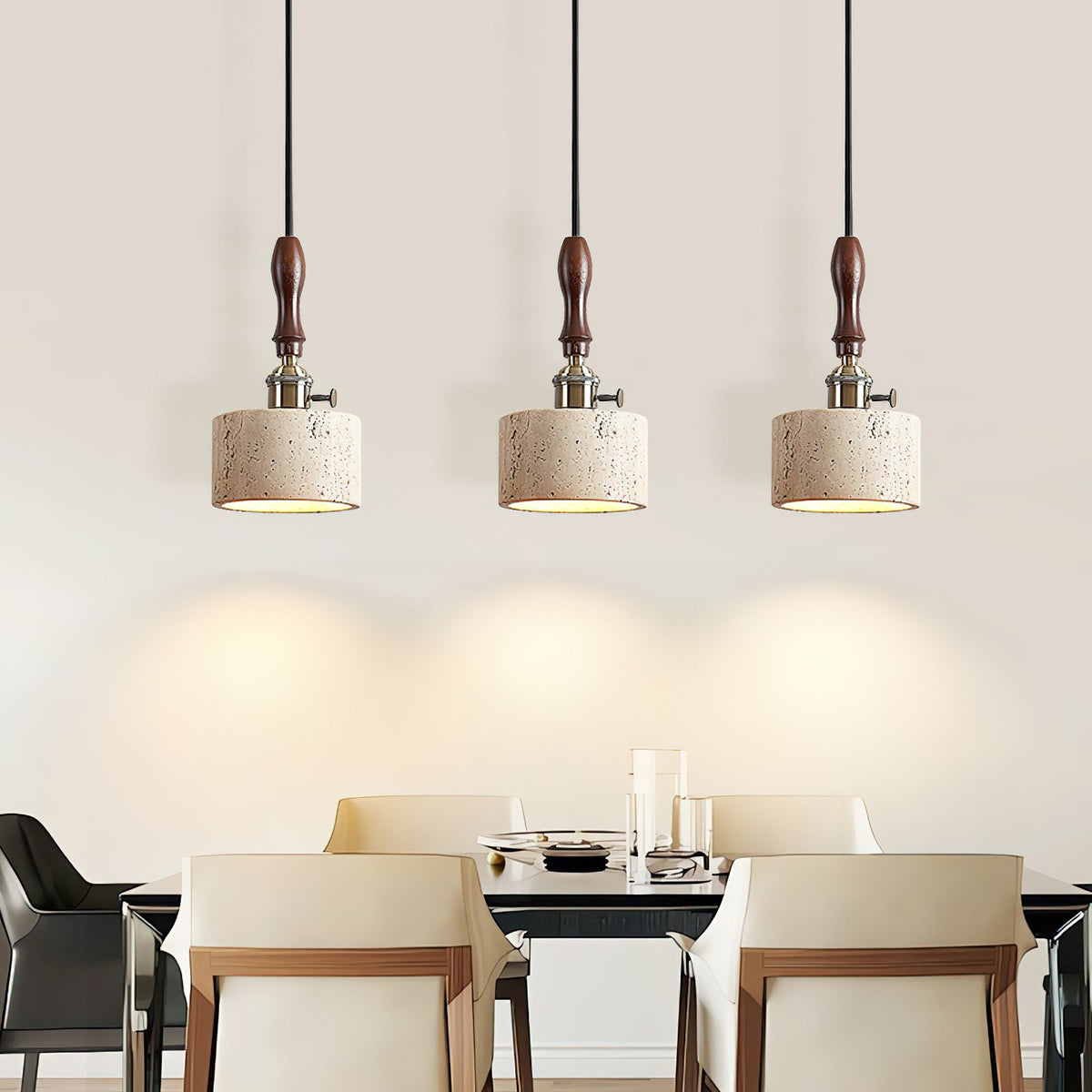Franciska Travertine Pendant Light — AL-ST0290 — product view 3
