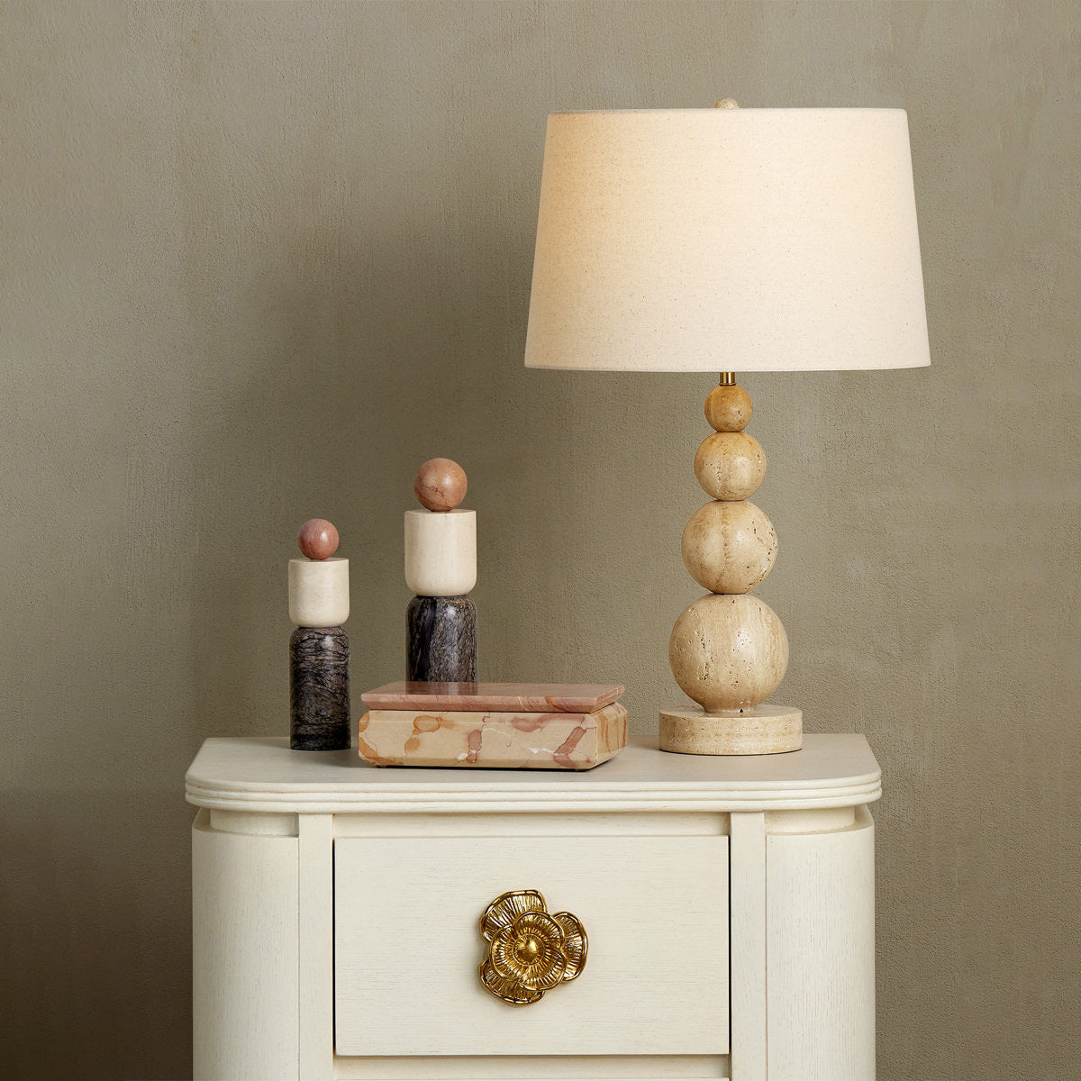 Niobe Travertine Table Lamp — AL-ST0296 — product view 1