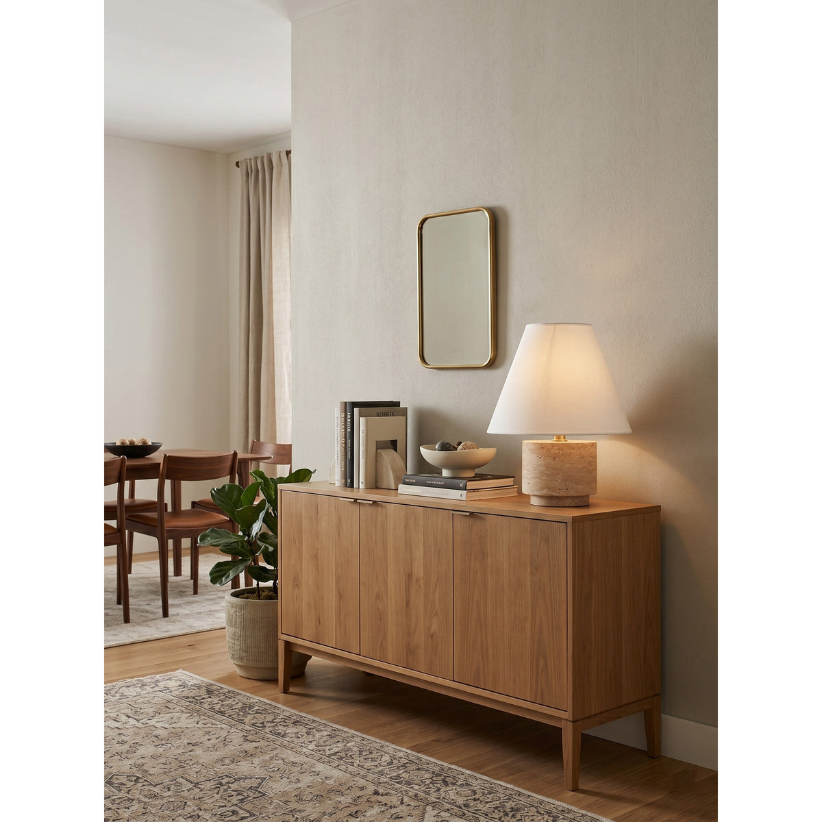 Bronte Travertine Table Lamp — AL-ST0297 — product view 3
