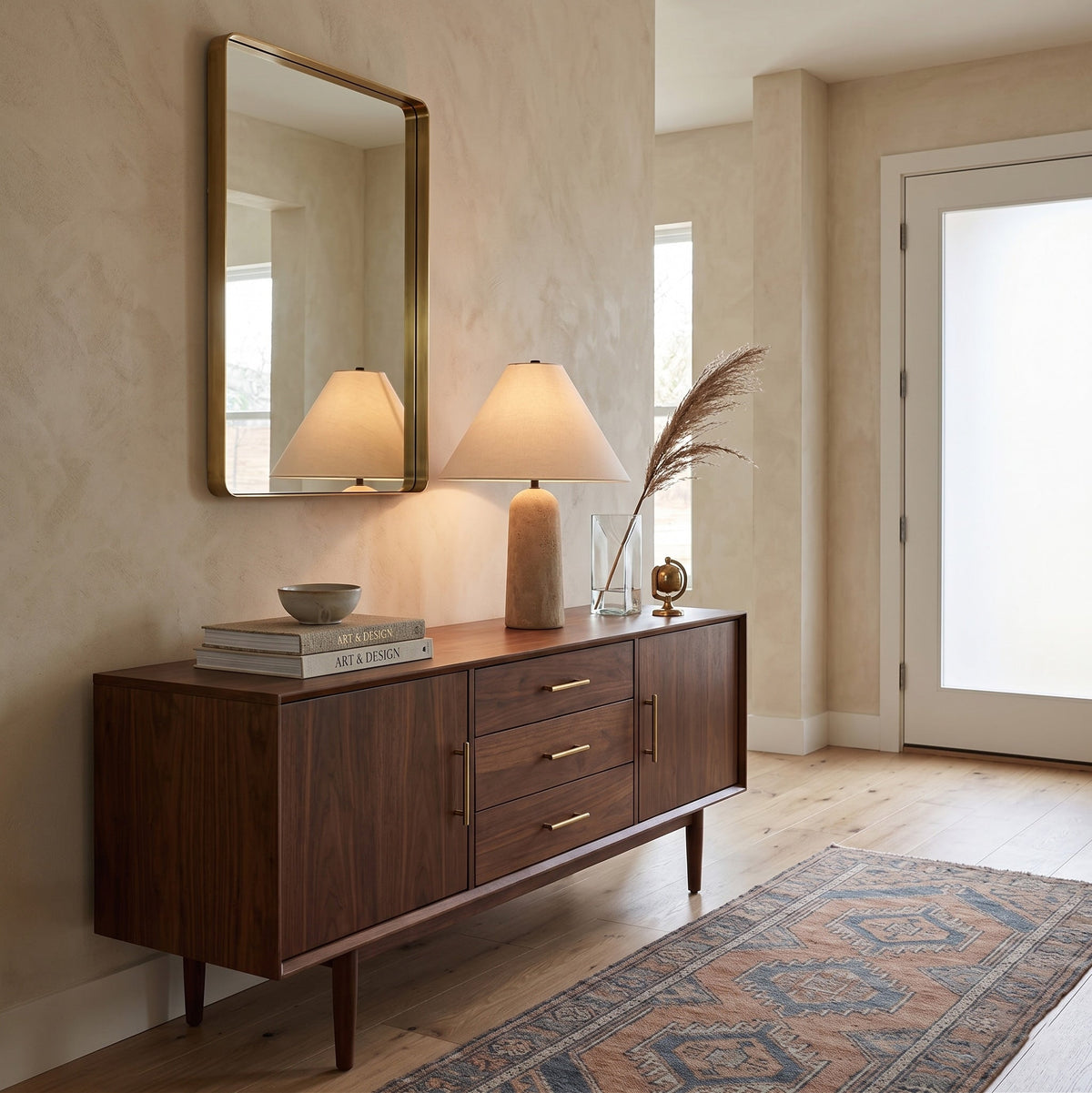 Astere Japandi Travertine Table Lamp — AL-ST0299 — product view 3