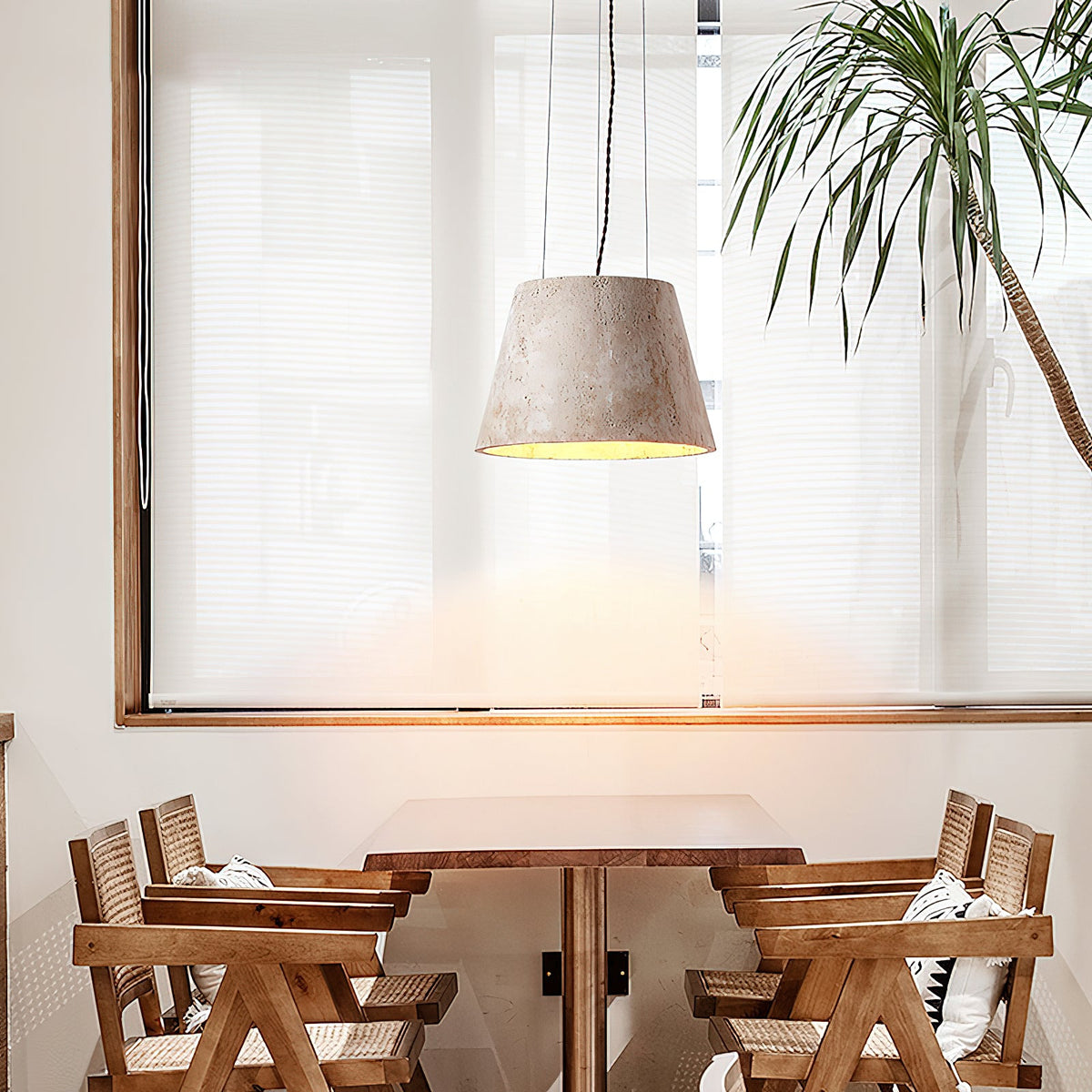 Talma Travertine Pendant Light — AL-ST0306 — product view 2