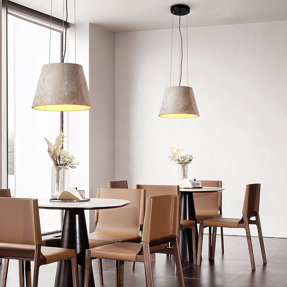 Talma Travertine Pendant Light — AL-ST0306 — product view 3