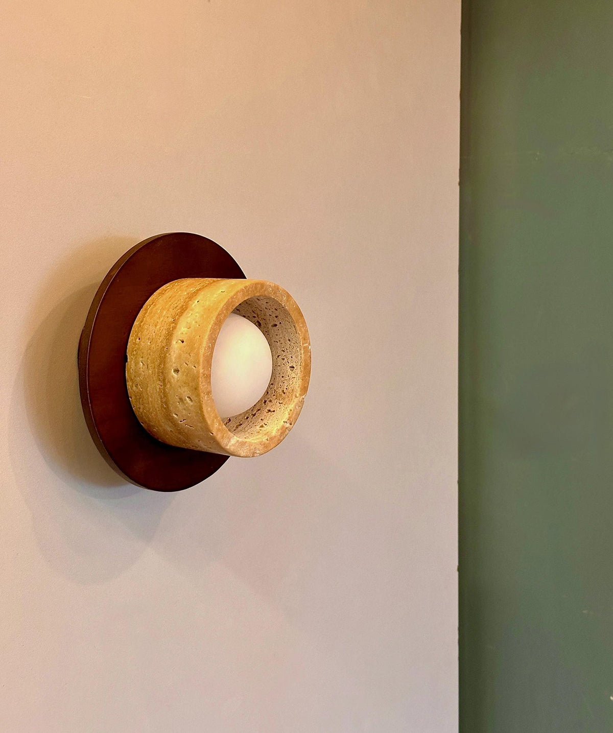 Logatec Japandi Travertine Wall Sconce — AL-ST0307 — product view 2