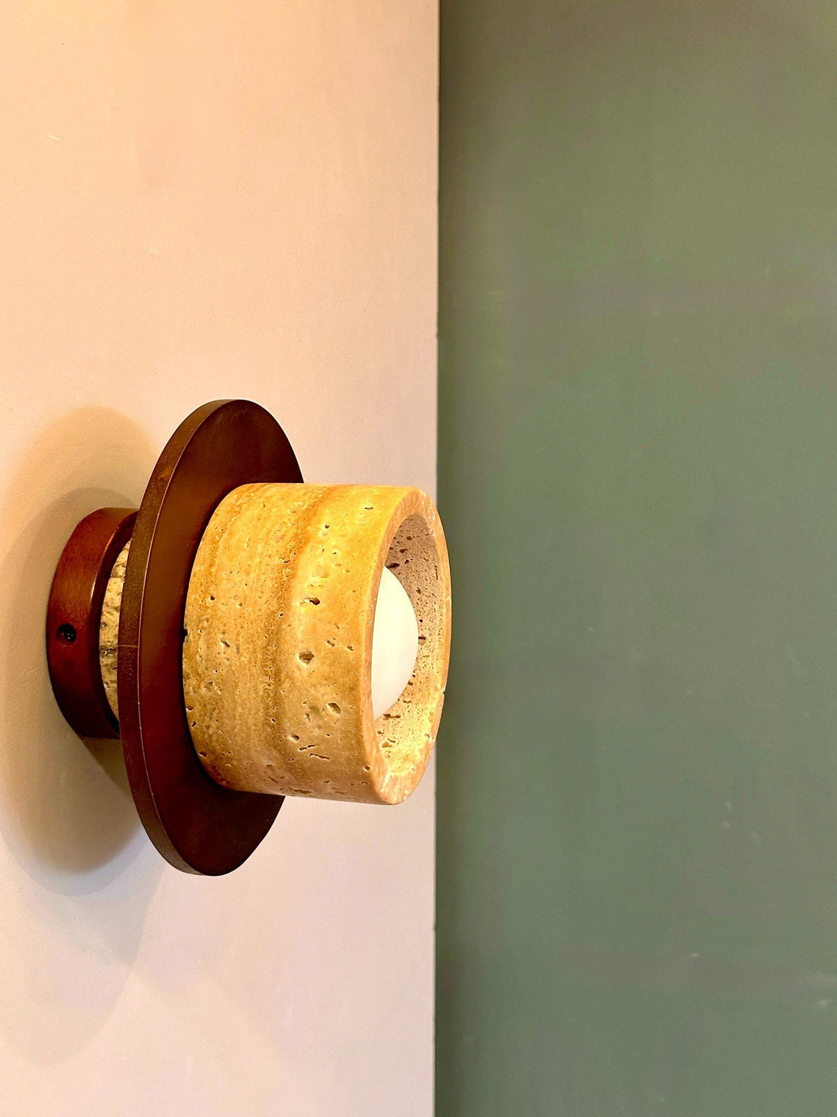 Logatec Japandi Travertine Wall Sconce — AL-ST0307 — product view 3