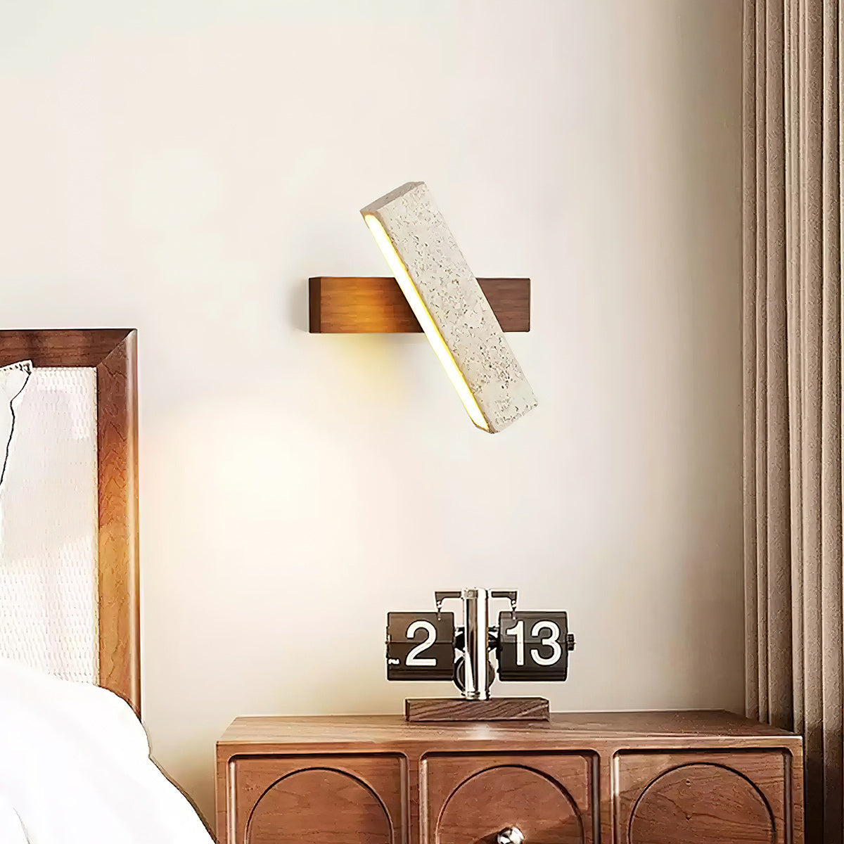 Axis Linear Travertine LED Wall Sconce — AL-ST0322 — product view 1