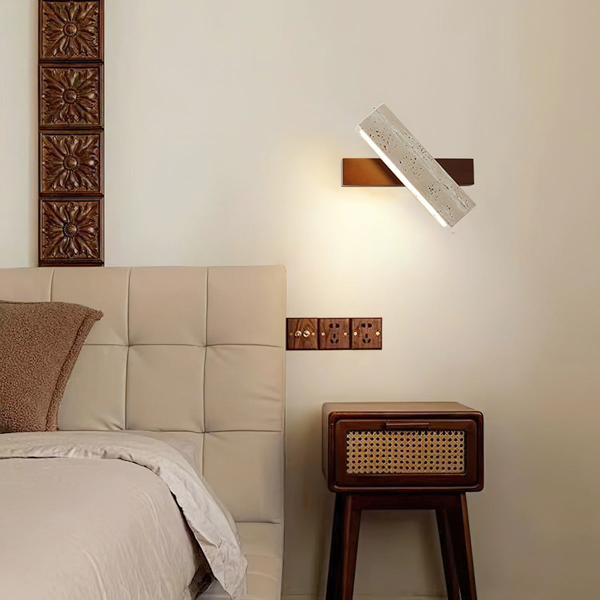 Axis Linear Travertine LED Wall Sconce — AL-ST0322 — product view 3