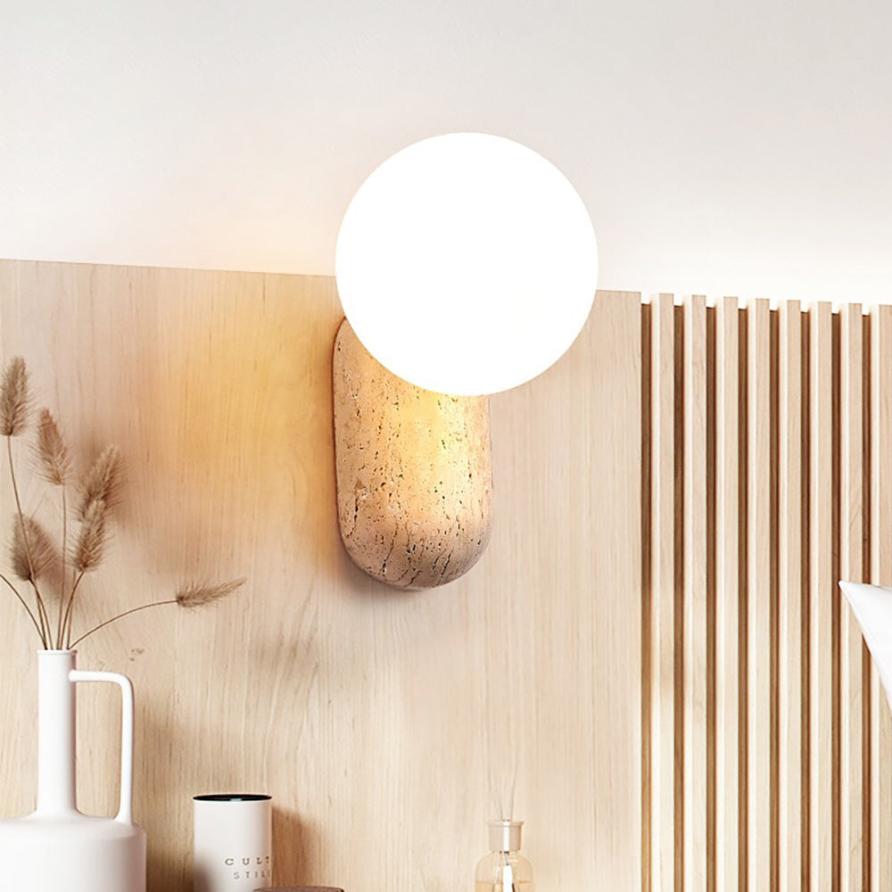 Origo Travertine Wall Sconce — AL-ST0323 — product view 1