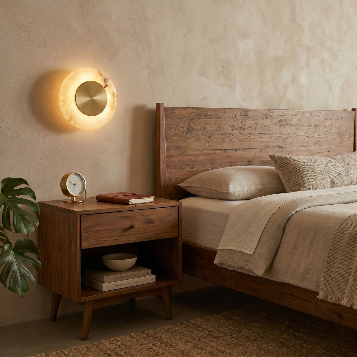 Ethereal Moon Onyx LED Wall Sconce — AL-ST0337 — product view 2
