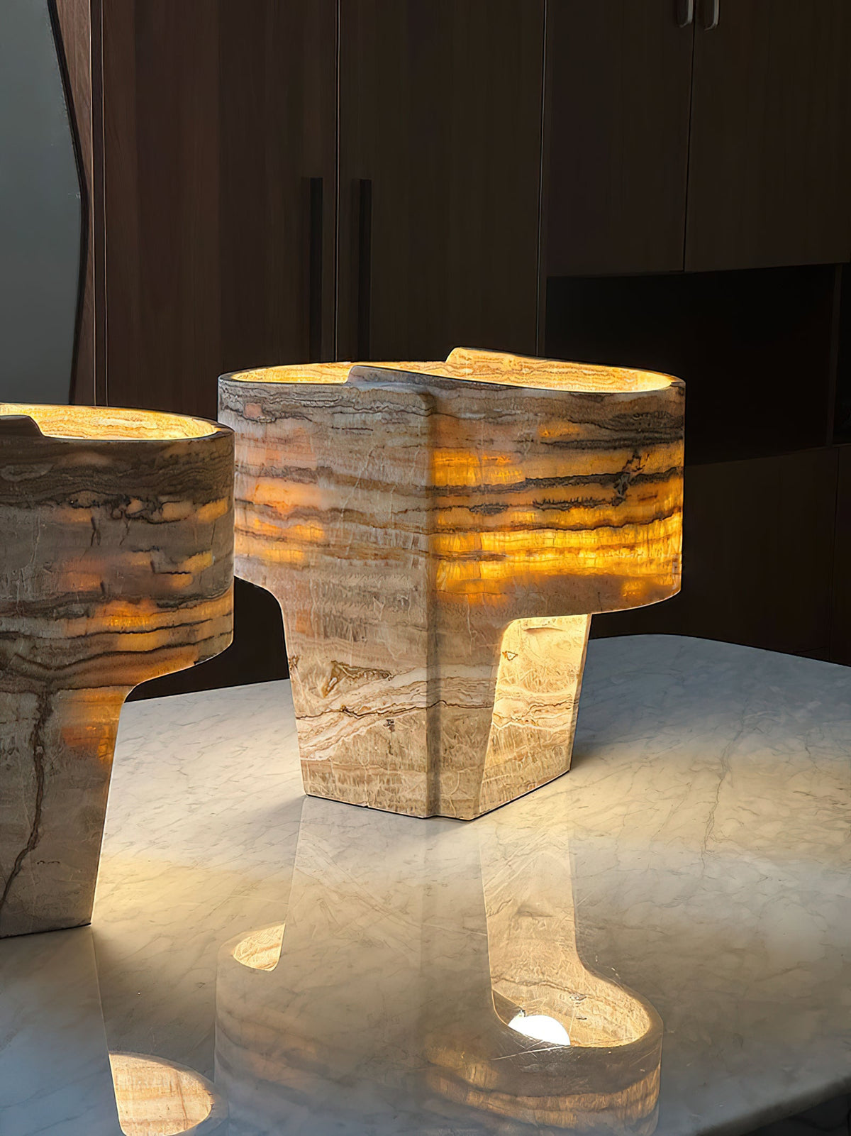 Organic Modern Onyx Texture Table Lamp — AL-ST0345 — product view 1