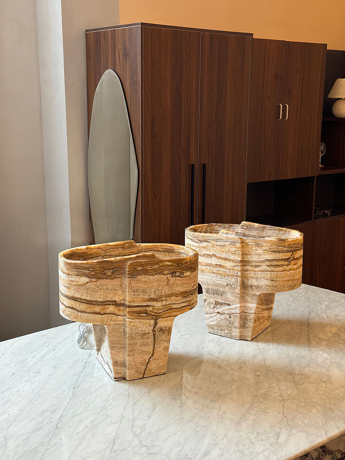 Organic Modern Onyx Texture Table Lamp — AL-ST0345 — product view 3