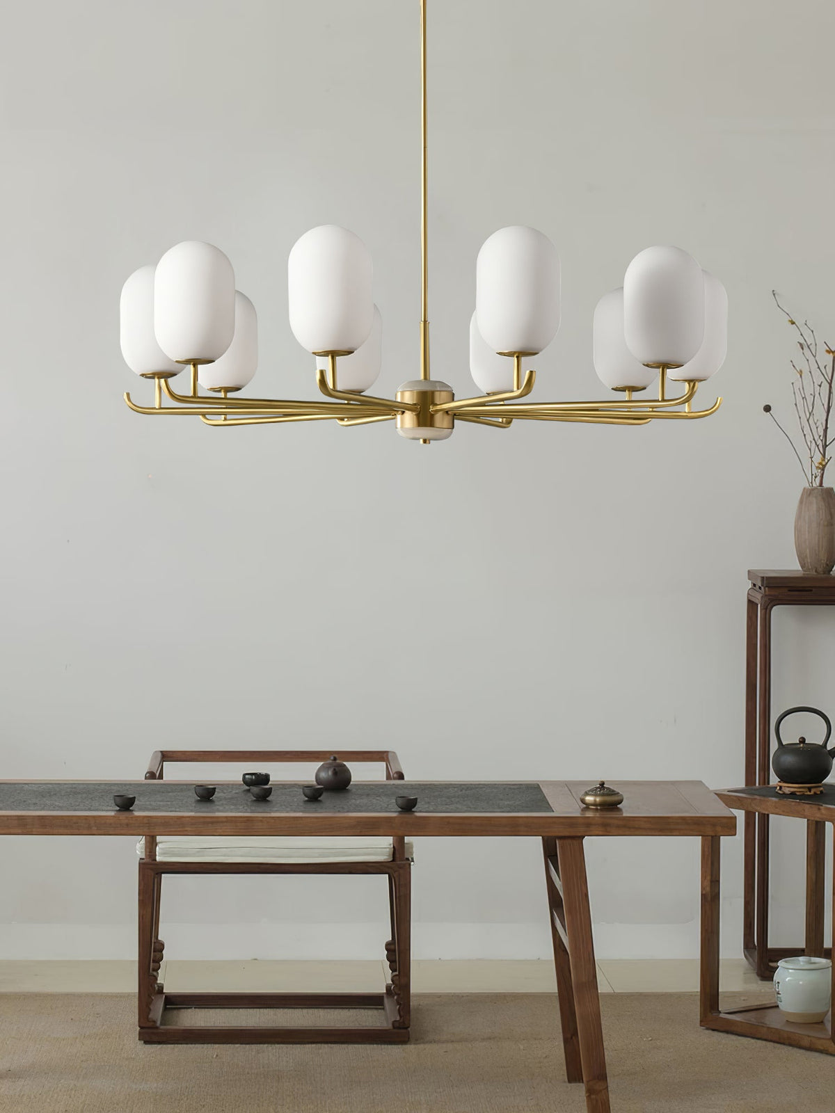 Alana Geometric Onyx Chandelier — AL-ST0346 — product view 1