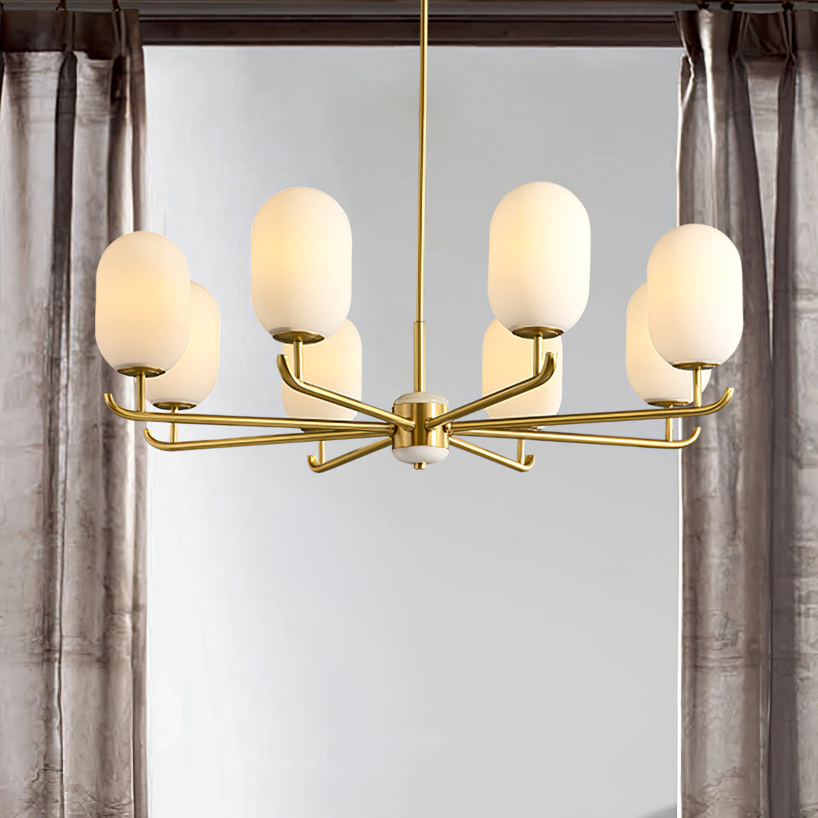 Alana Geometric Onyx Chandelier — AL-ST0346 — product view 2
