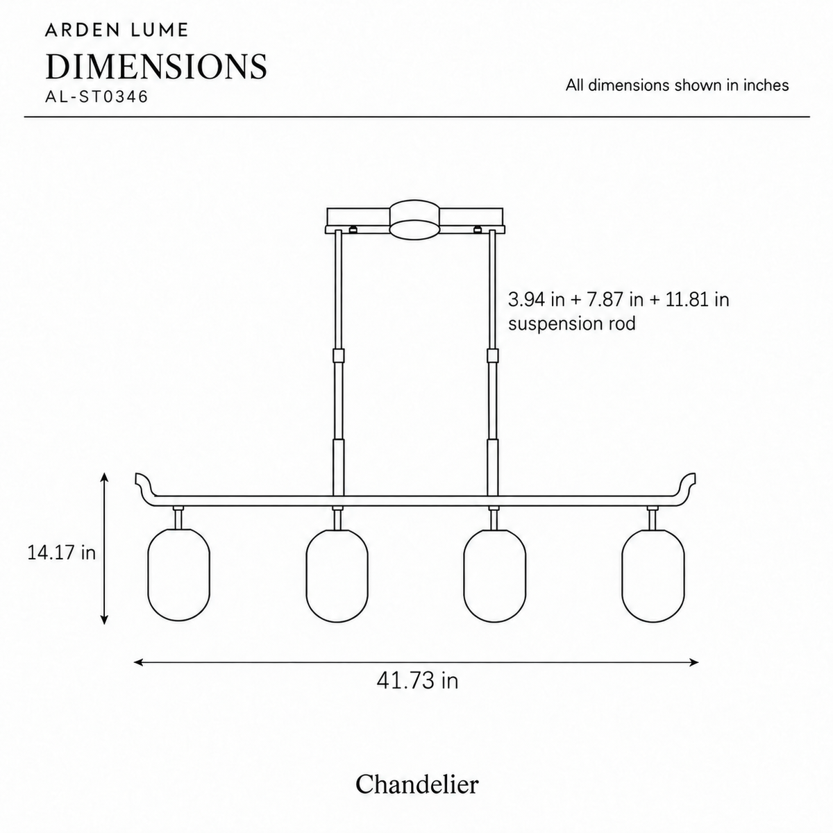 ARDEN LUME AL-ST0346-pdf5 dimension diagram in inches