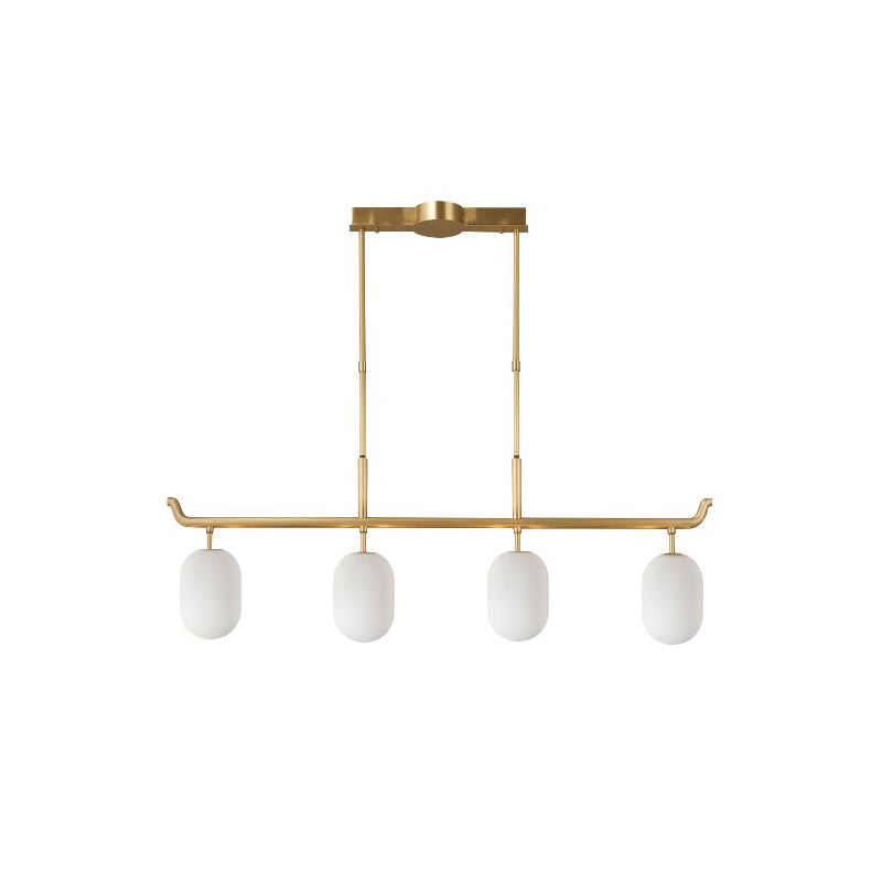 Alana Geometric Onyx Chandelier — 4 heads L 106cm x H 36cm / L 41.7″ x H 14.2″; Brass