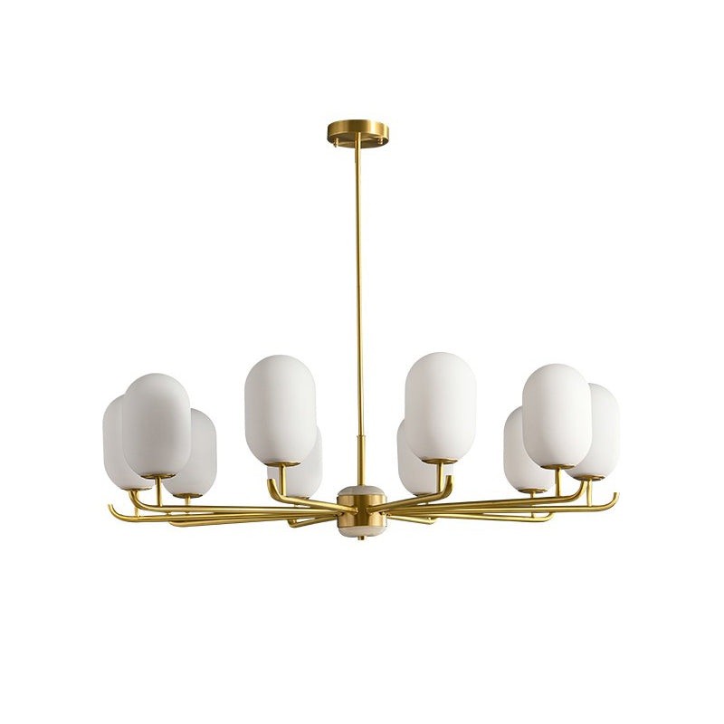 Alana Geometric Onyx Chandelier — 10 heads D 98cm x H 29cm / ∅ 38.6″ x H 11.4″; Brass