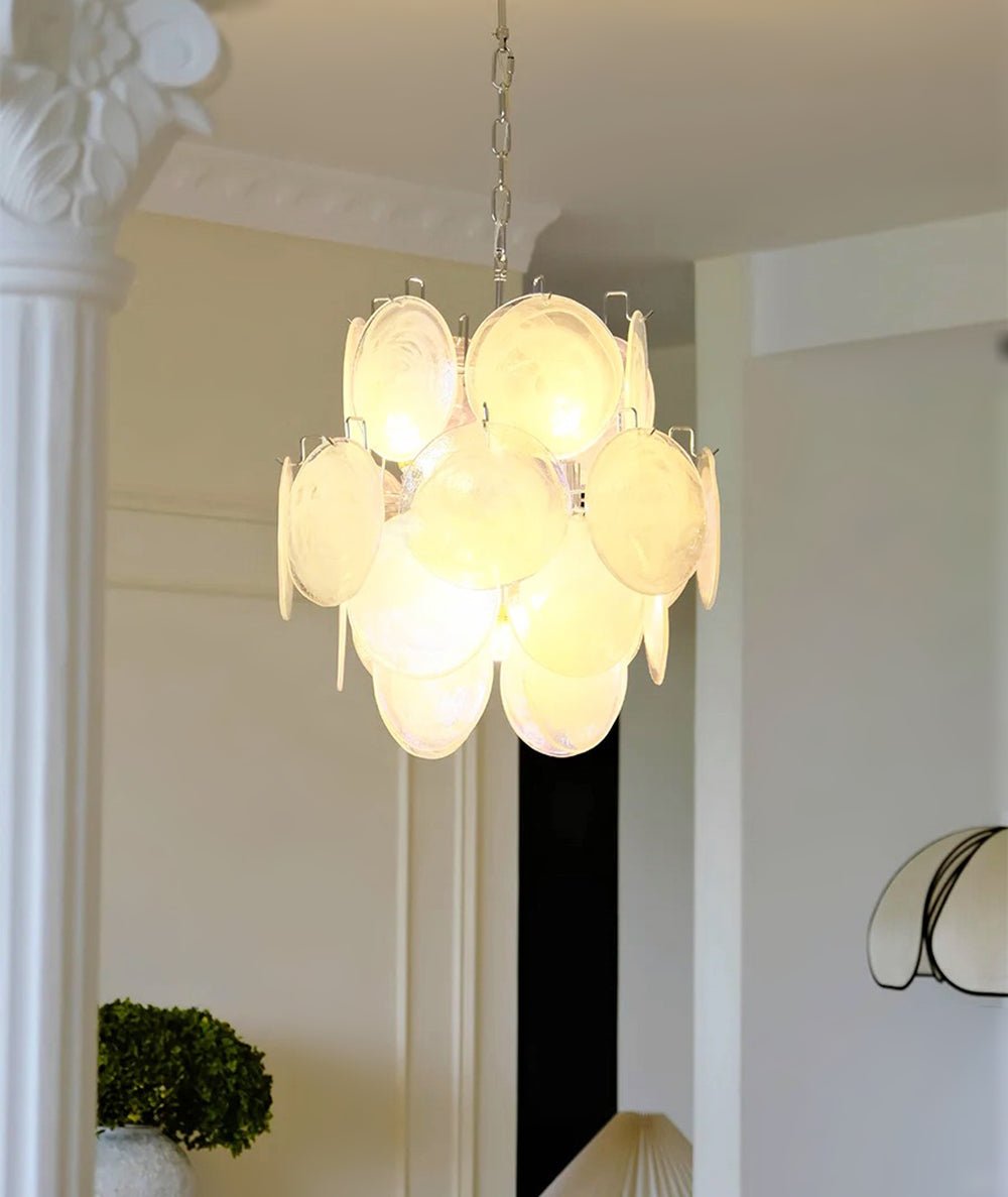 Glass Chandelier - Wabi-Sabi Japandi for Dining & Living Room
