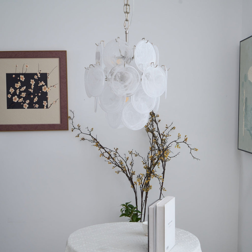 Glass Chandelier - Wabi-Sabi Japandi for Dining & Living Room
