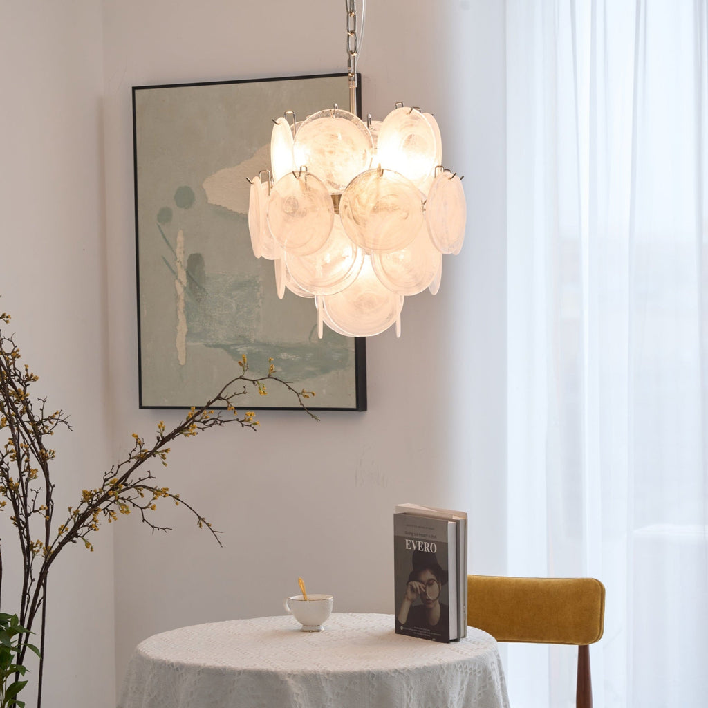 Glass Chandelier - Wabi-Sabi Japandi for Dining & Living Room