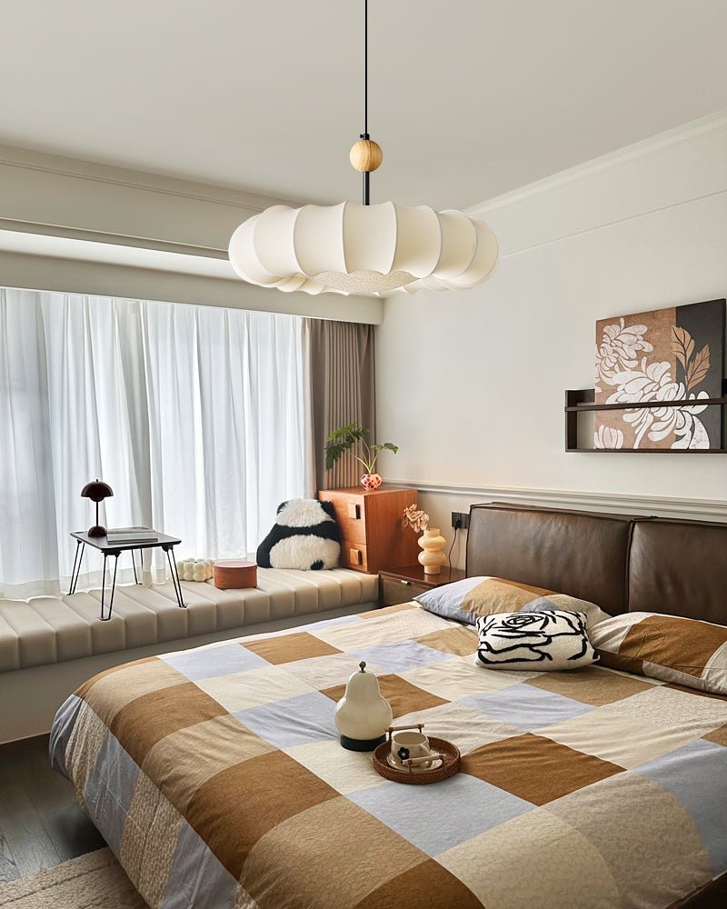 Lumi Fabric Pendant Light - Wabi-Sabi Japandi for Dining Table